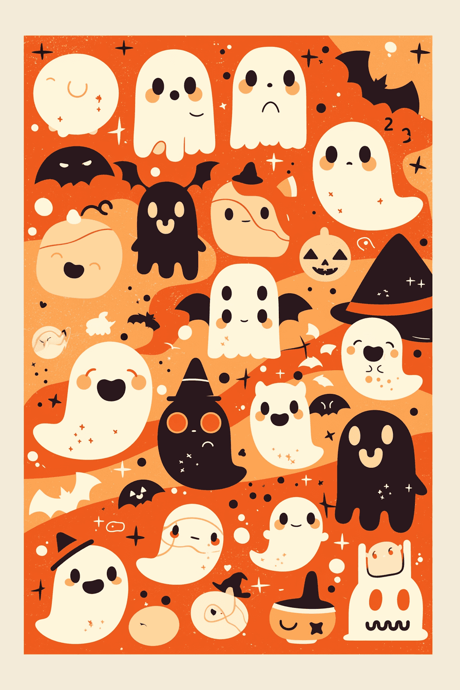 Halloween Ghost 442 original repeating artwork