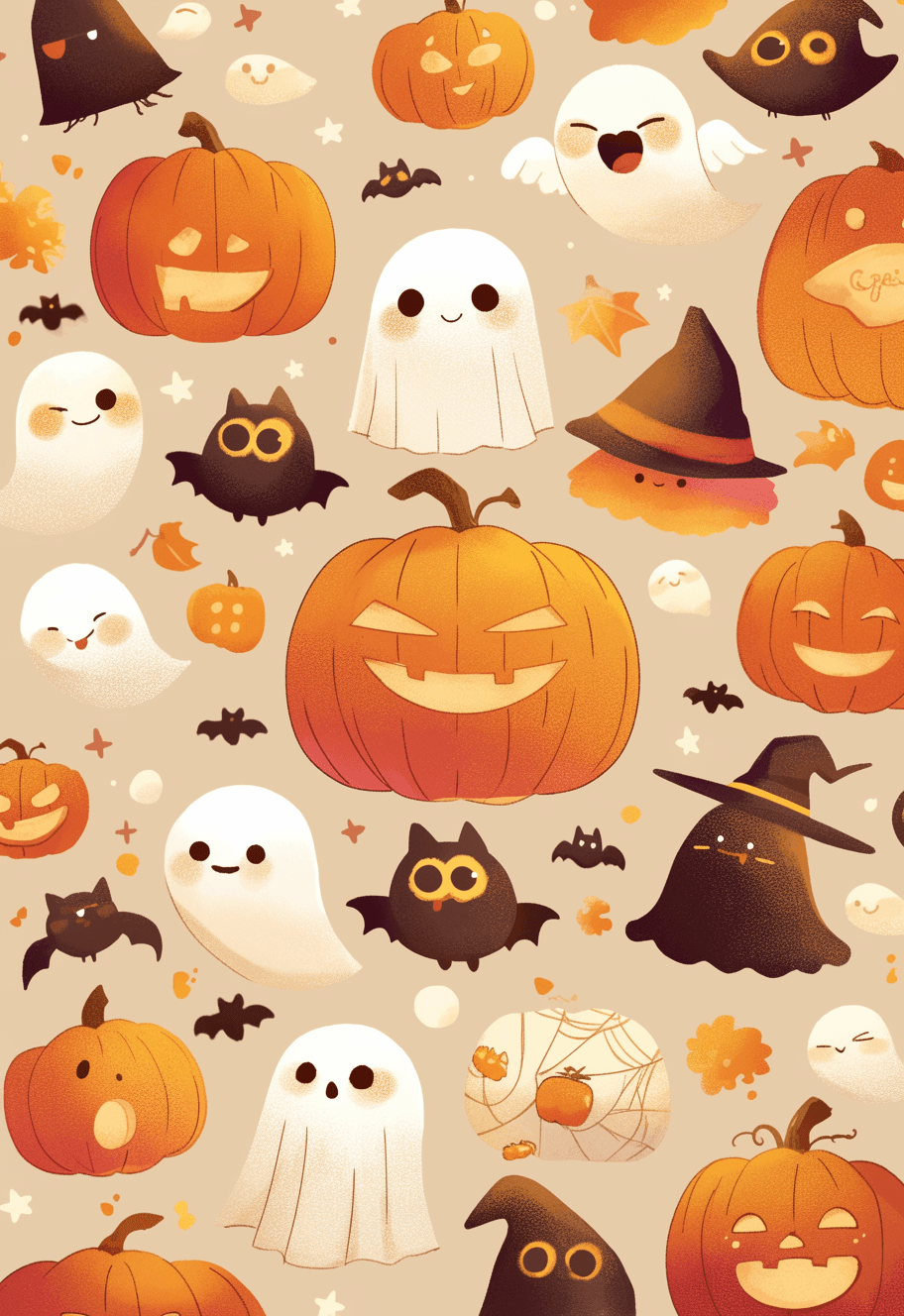 Halloween Ghost Archive original repeating artwork