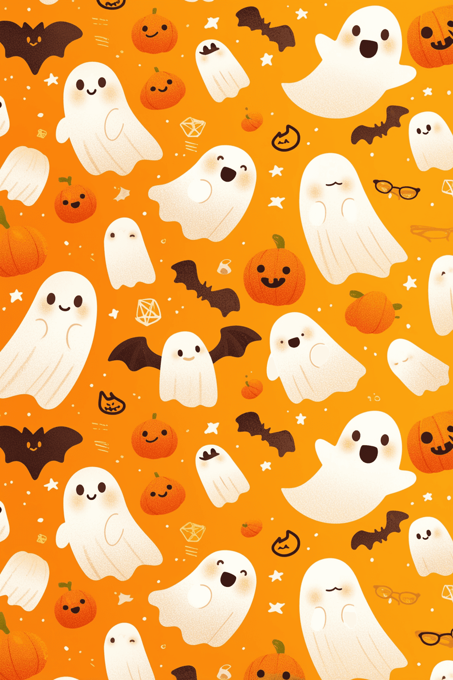 Halloween Ghost Drift original repeating artwork