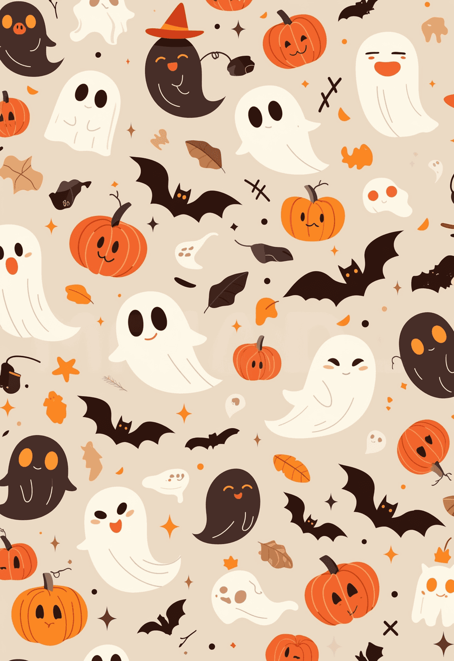 Halloween Ghost Wander original repeating artwork