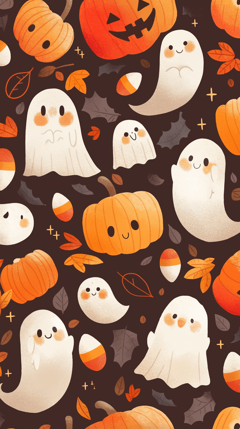 Cute Ghost Loop original repeating artwork