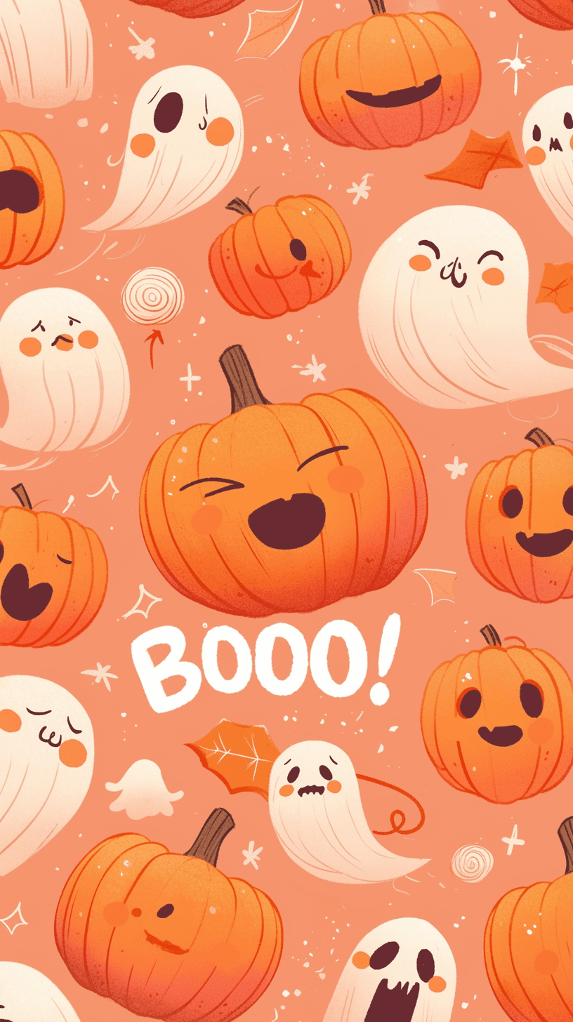 Cute Ghost Jam original repeating artwork