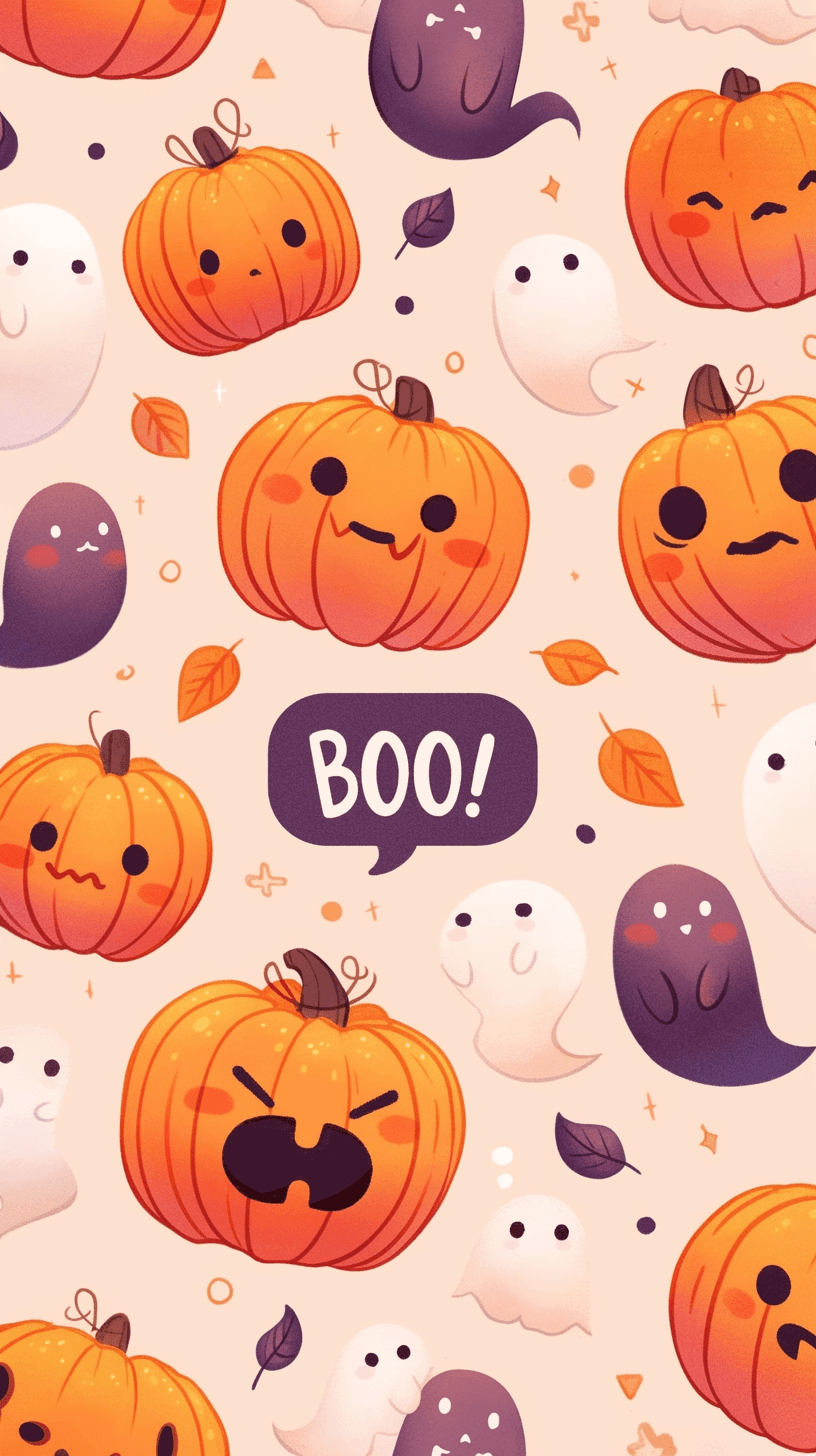 Cute Ghost Bop original repeating artwork