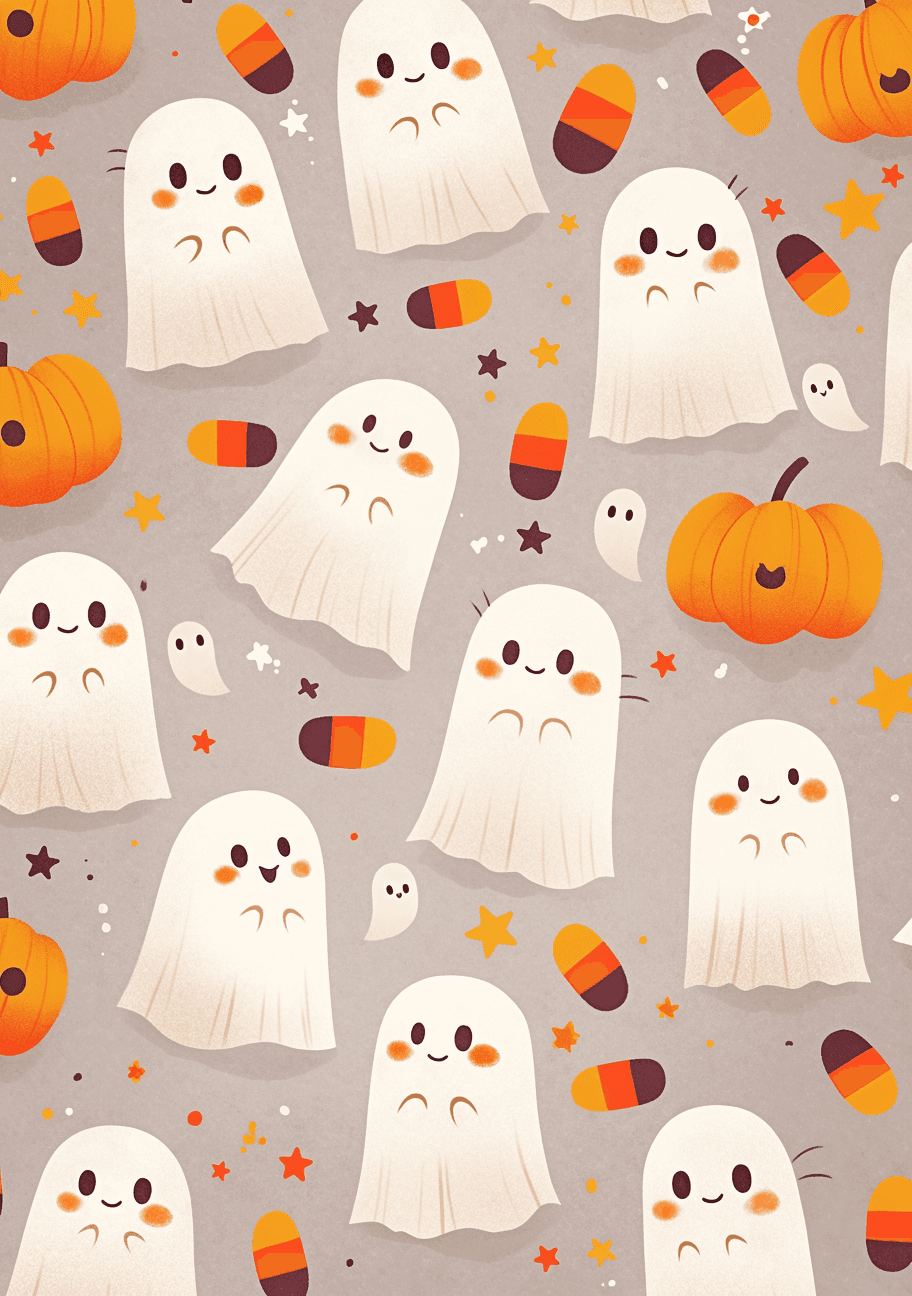 Halloween Ghost 704 original repeating artwork