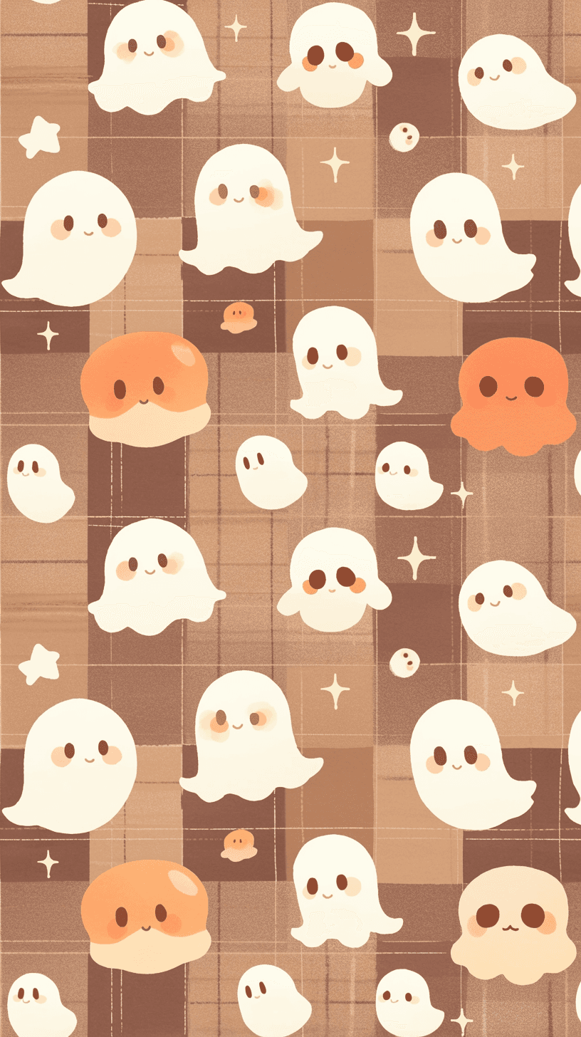 Cute Ghost Spin original repeating artwork