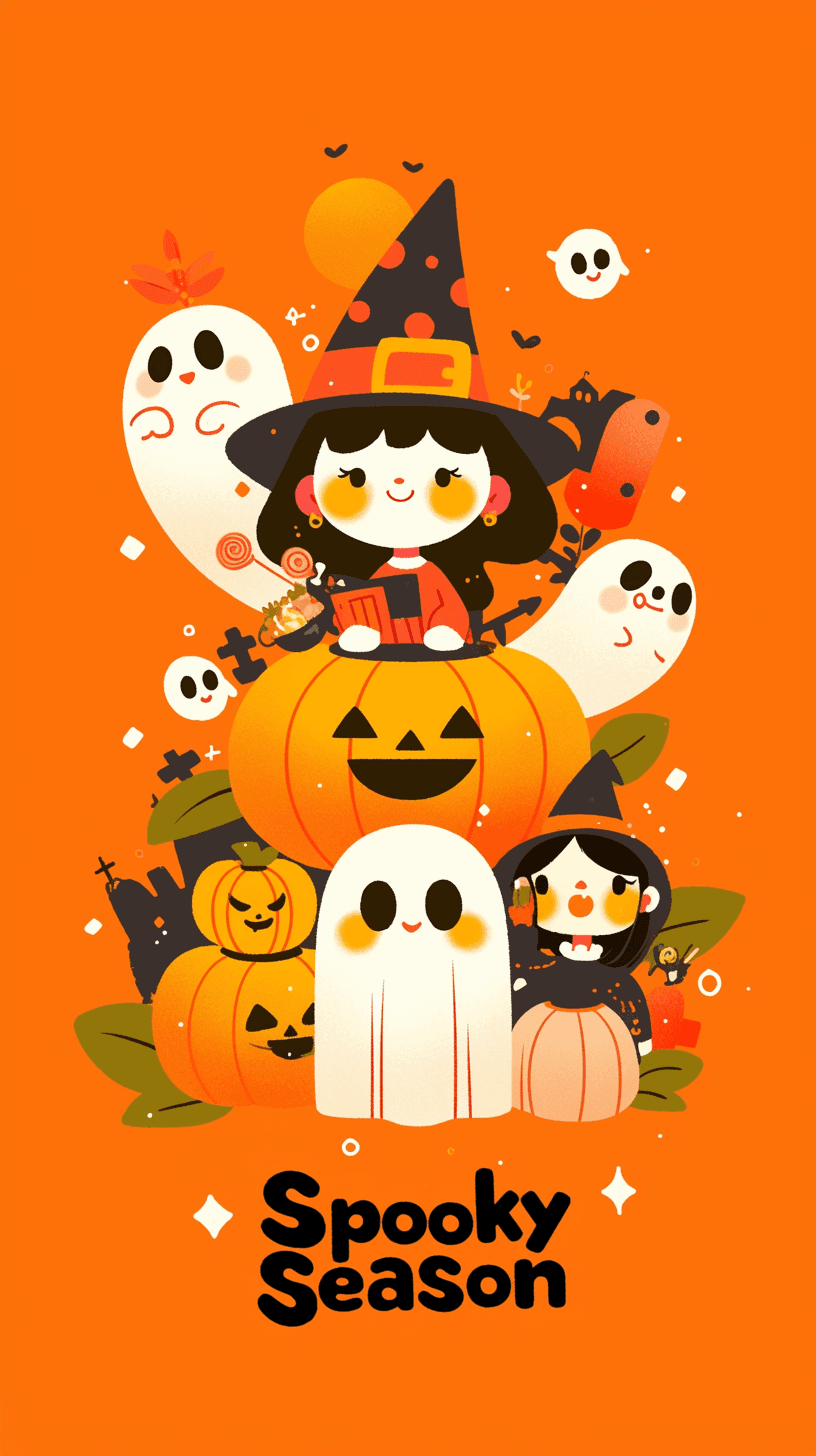 Cute Ghost Flip original repeating artwork