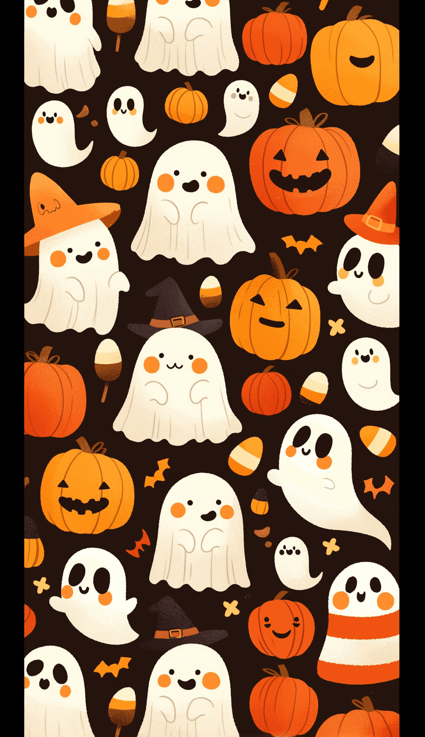 Cute Ghost Echo original repeating artwork