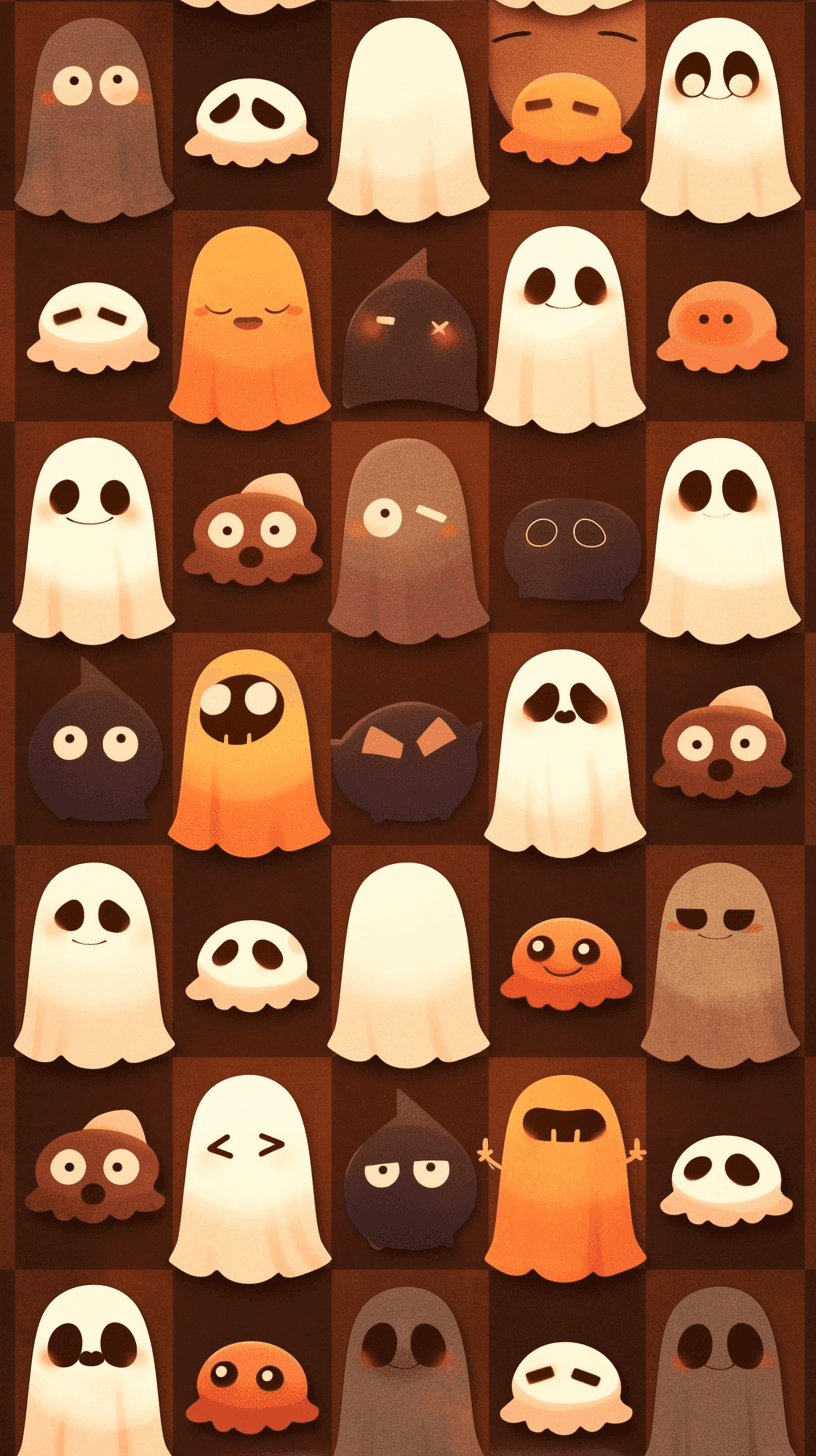 Cute Ghost Show original repeating artwork