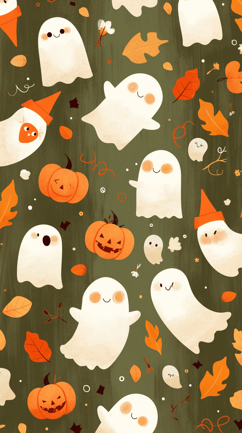 Halloween Ghost 081 original repeating artwork