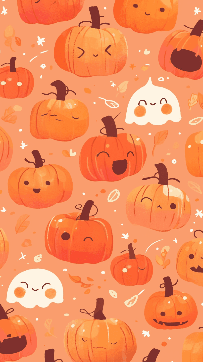 Cute Ghost Parade original repeating artwork