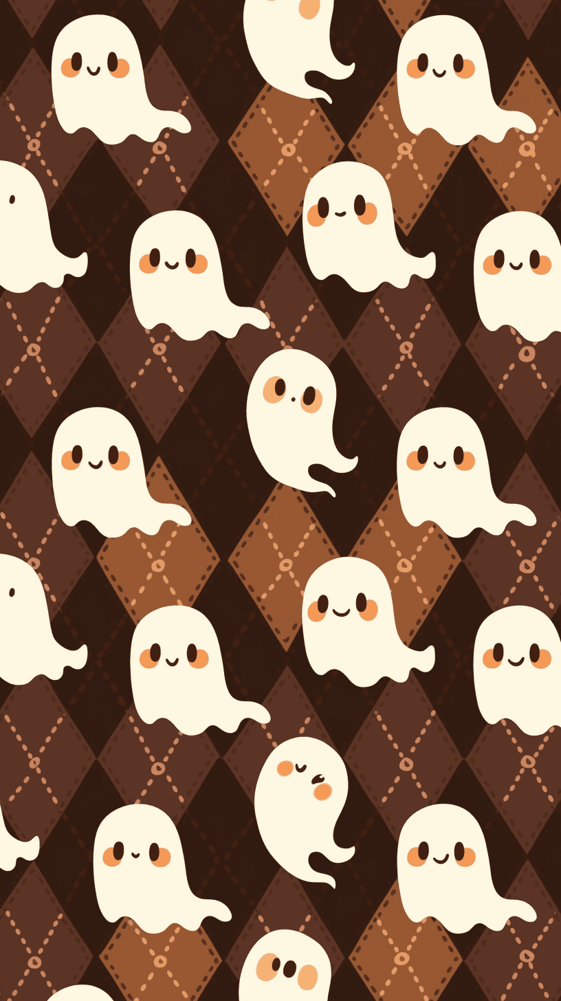 Cute Ghost Party original repeating artwork
