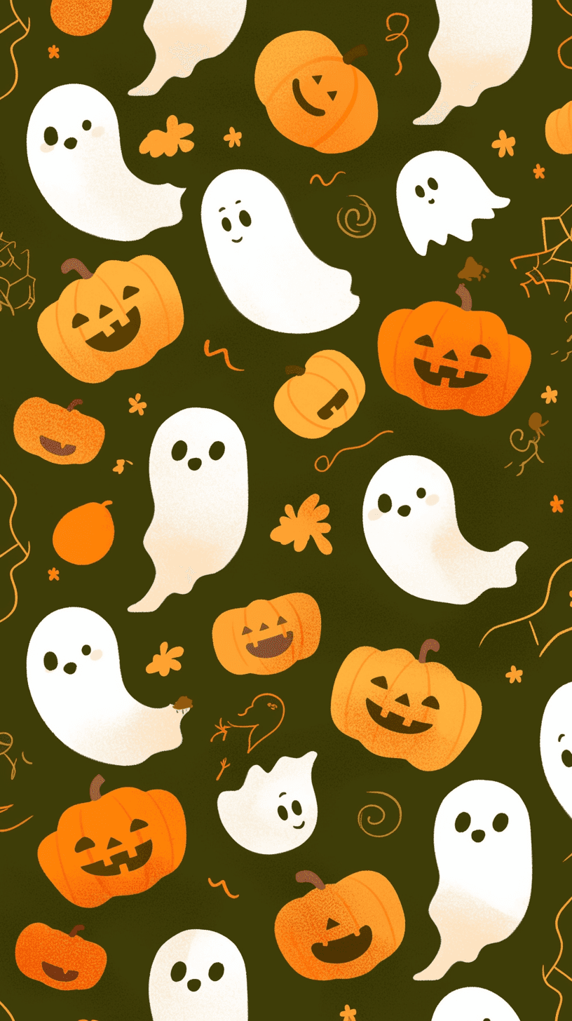 Halloween Ghost 404 original repeating artwork