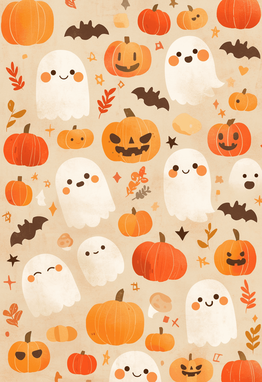 Halloween Ghost Crew original repeating artwork