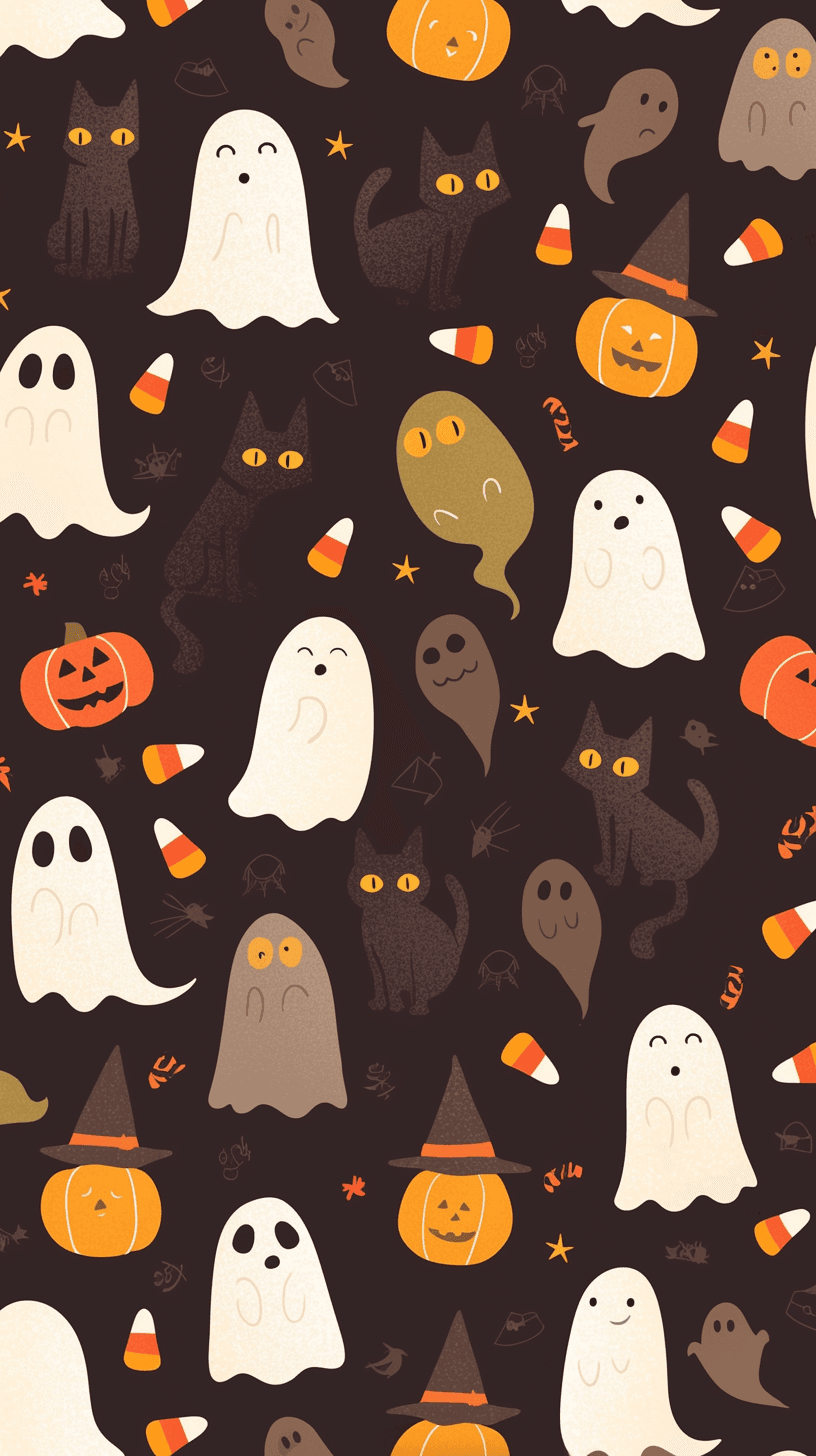 Halloween Ghost 1284 original repeating artwork