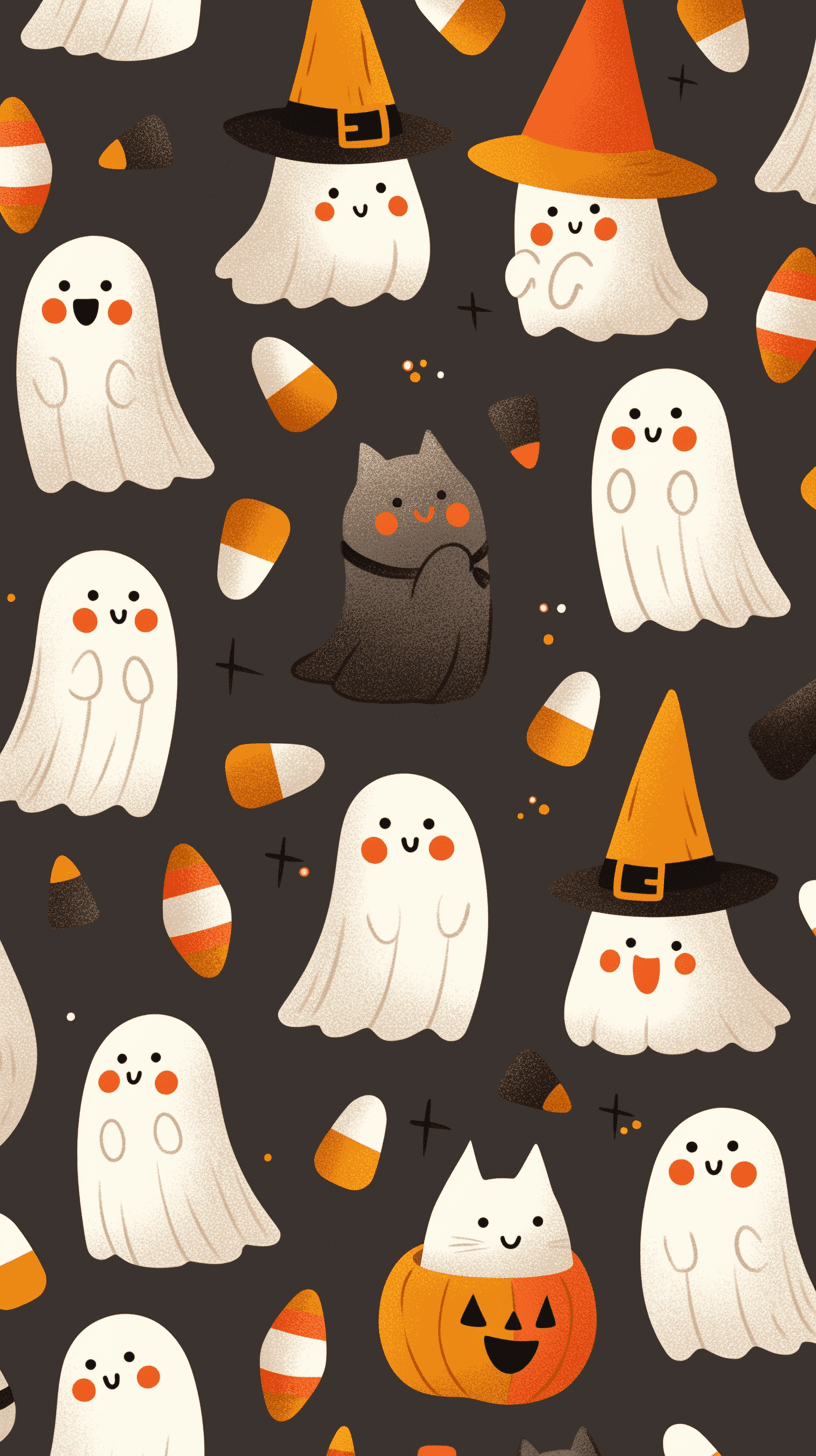Halloween Ghost 665 original repeating artwork