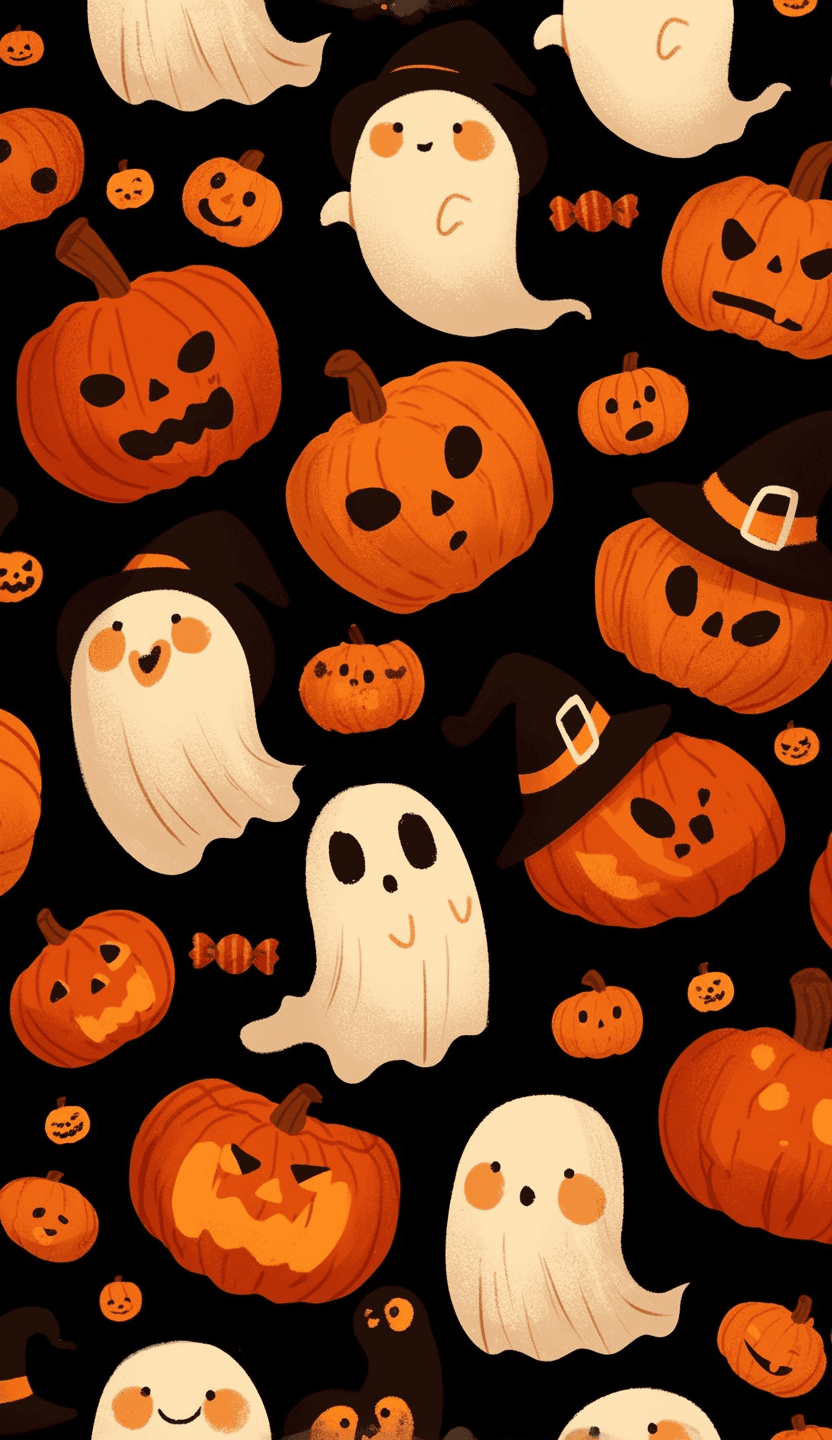 Halloween Ghost 1037 original repeating artwork
