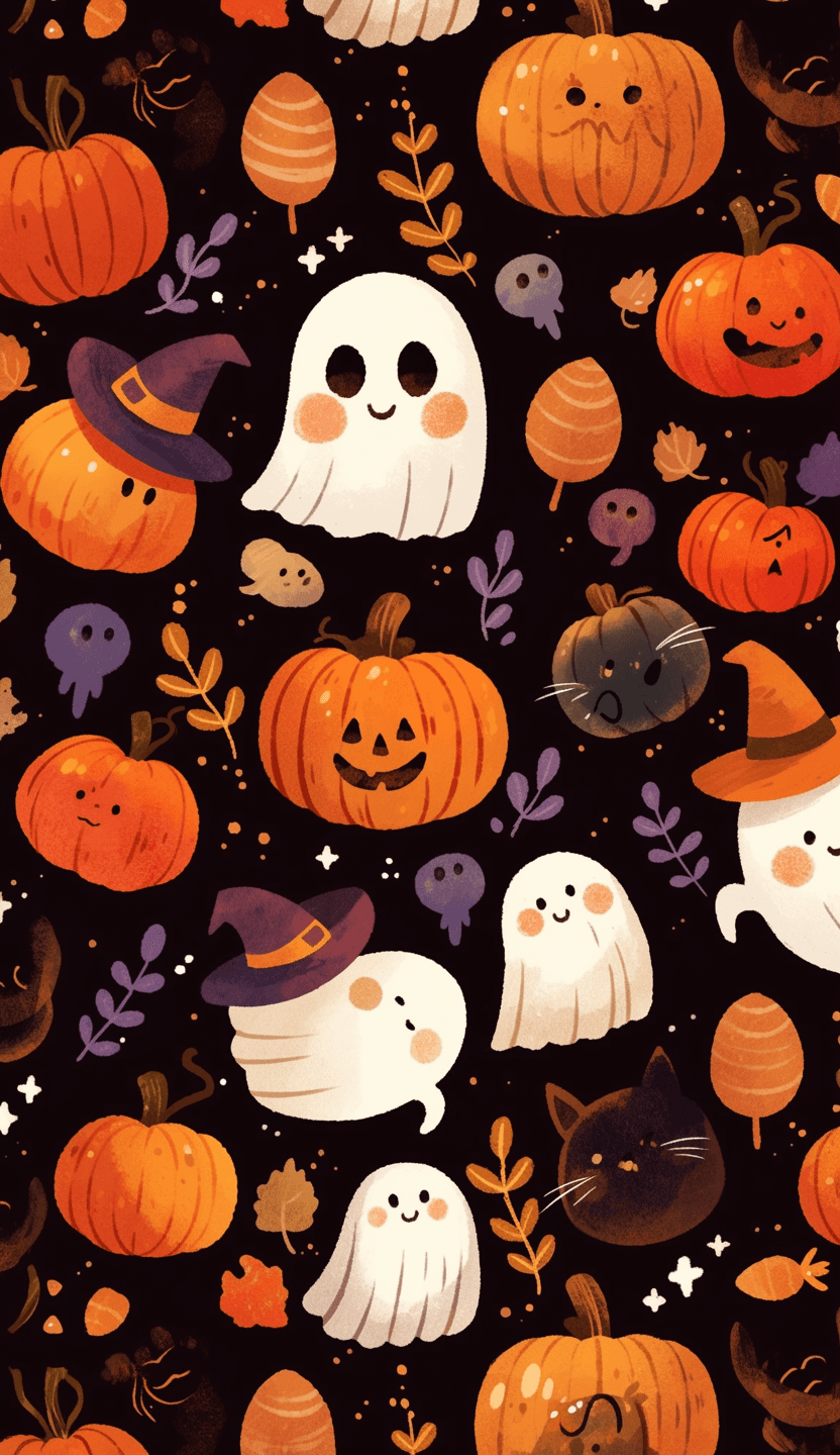 Halloween Ghost 1182 original repeating artwork