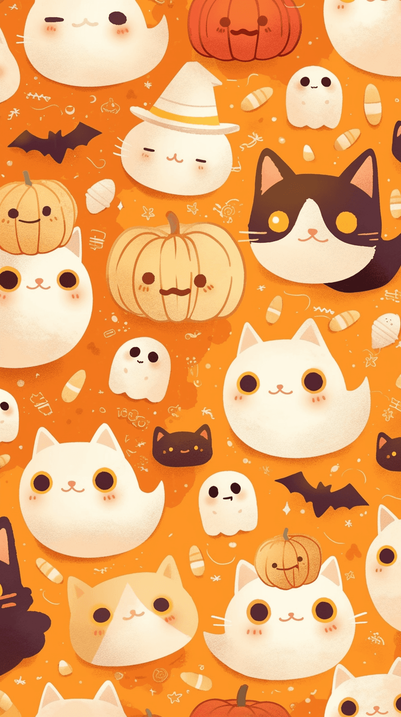 Halloween Ghost 1234 original repeating artwork