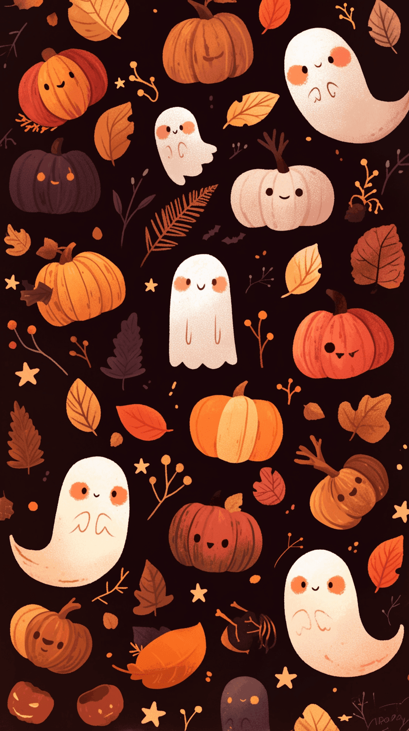 Halloween Pumpkin 334 original repeating artwork