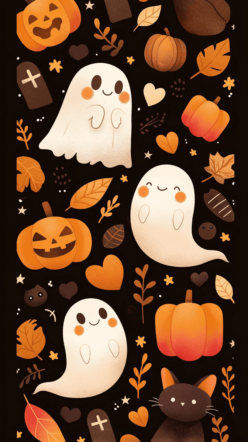 Halloween Pumpkin 076 original repeating artwork