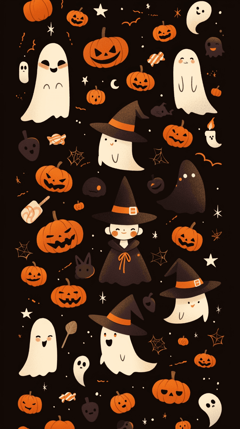 Halloween Pumpkin 358 original repeating artwork