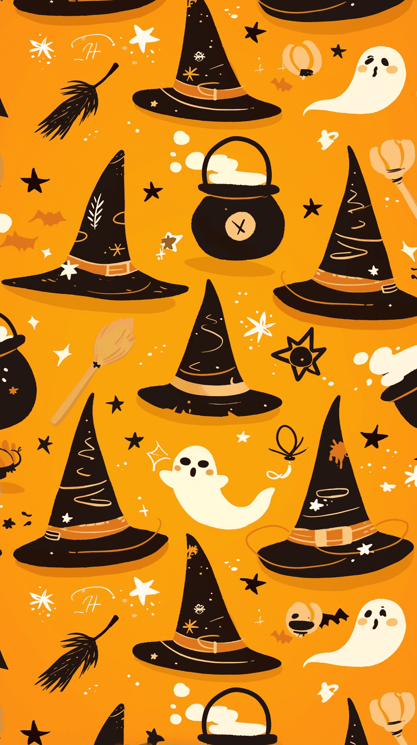Halloween Hat Burst original repeating artwork