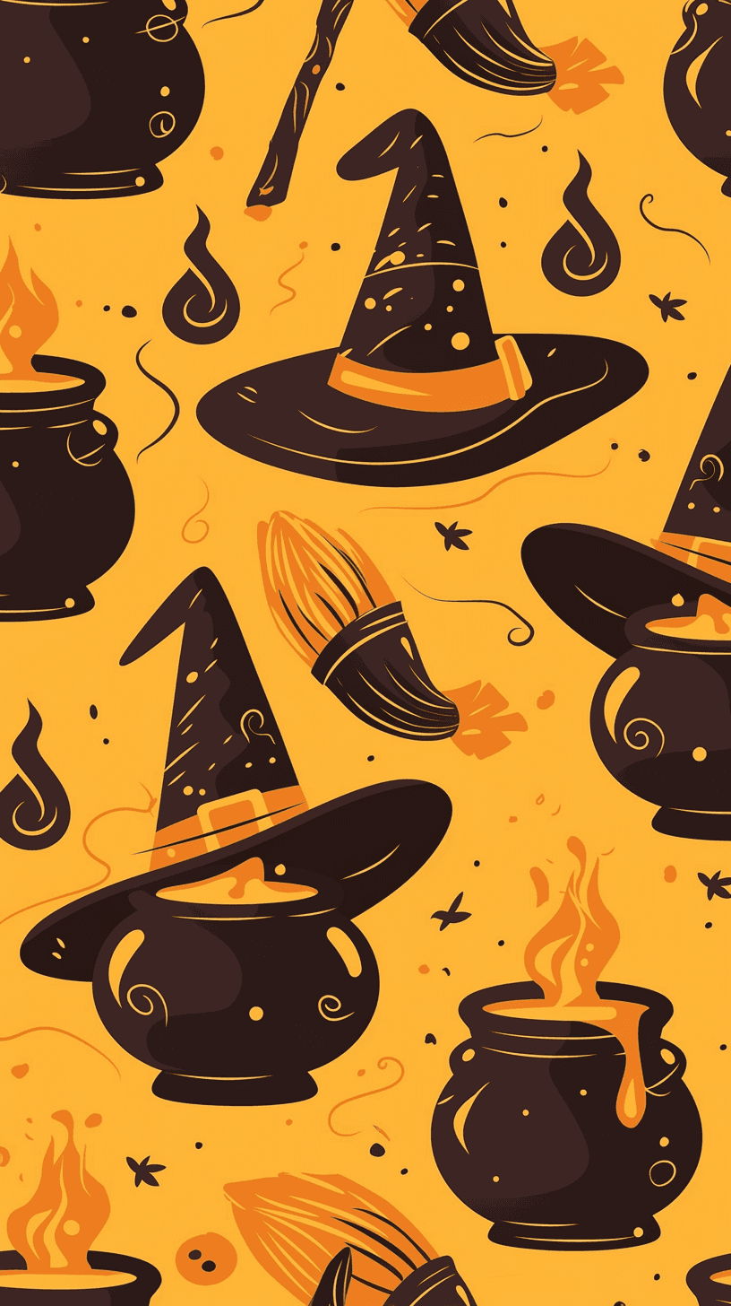 Halloween Hat Shine original repeating artwork