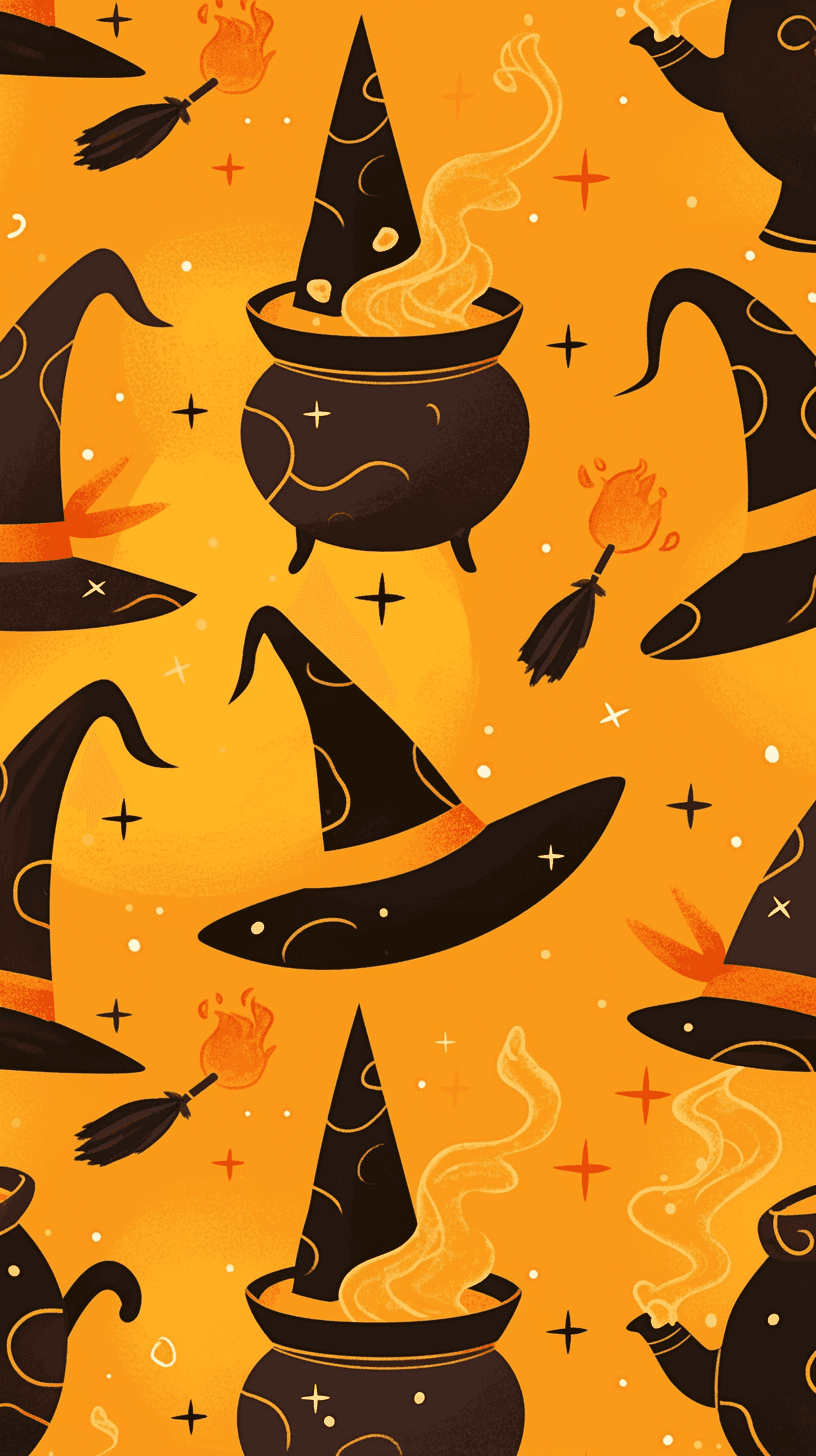 Halloween Hat Buzz original repeating artwork