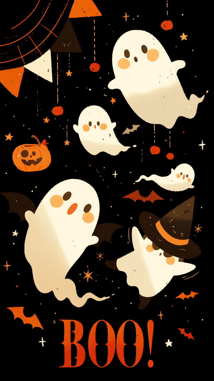 Halloween Ghost 1231 original repeating artwork