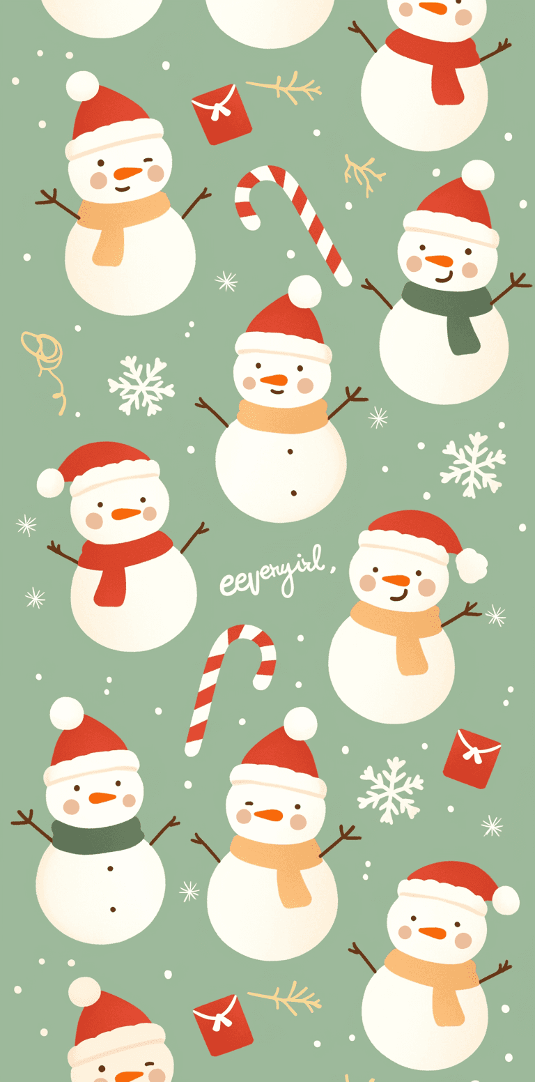 Christmas Snowman Zoom original repeating artwork