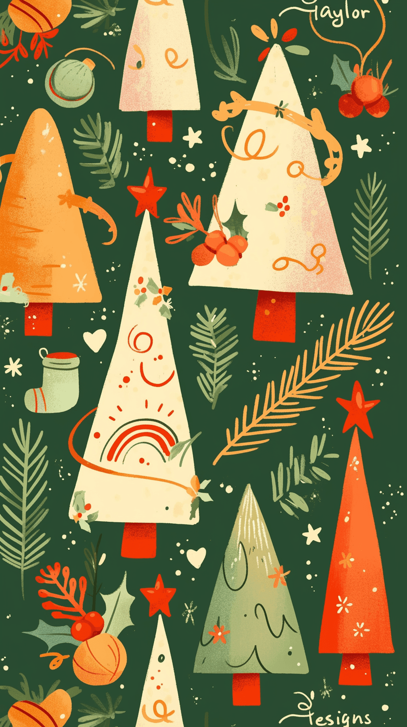 Christmas Tree 384 original repeating artwork