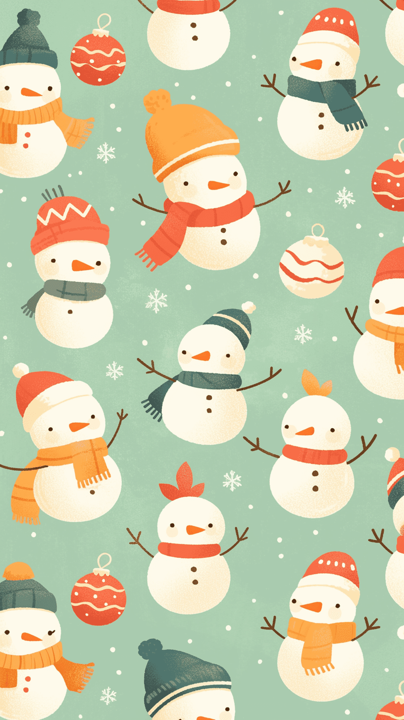 Christmas Snowman Prism original repeating artwork