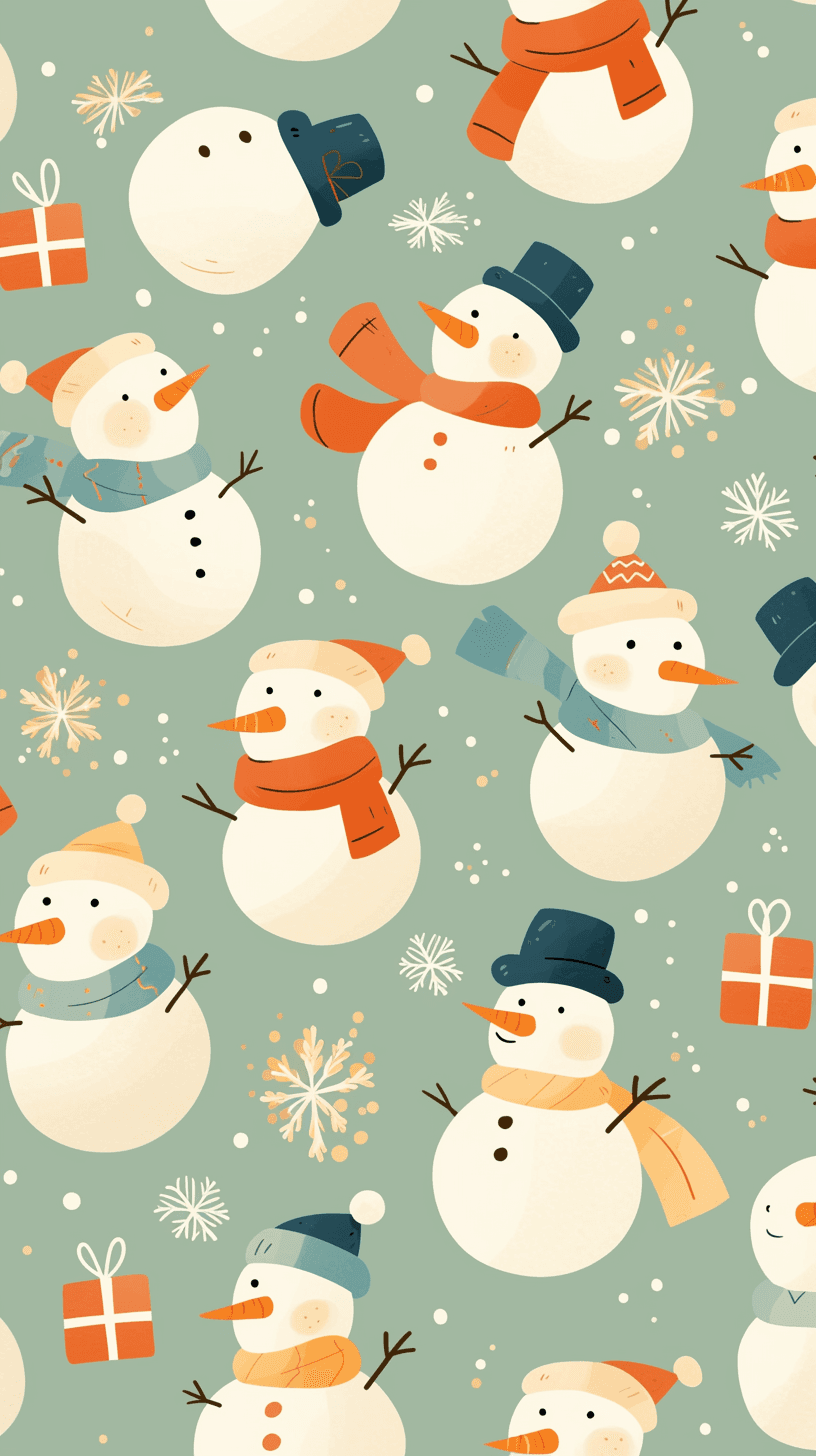 Christmas Snowman Groove original repeating artwork