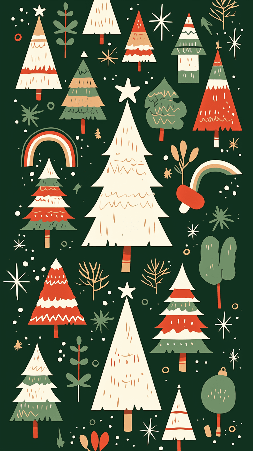 Christmas Tree 728 original repeating artwork