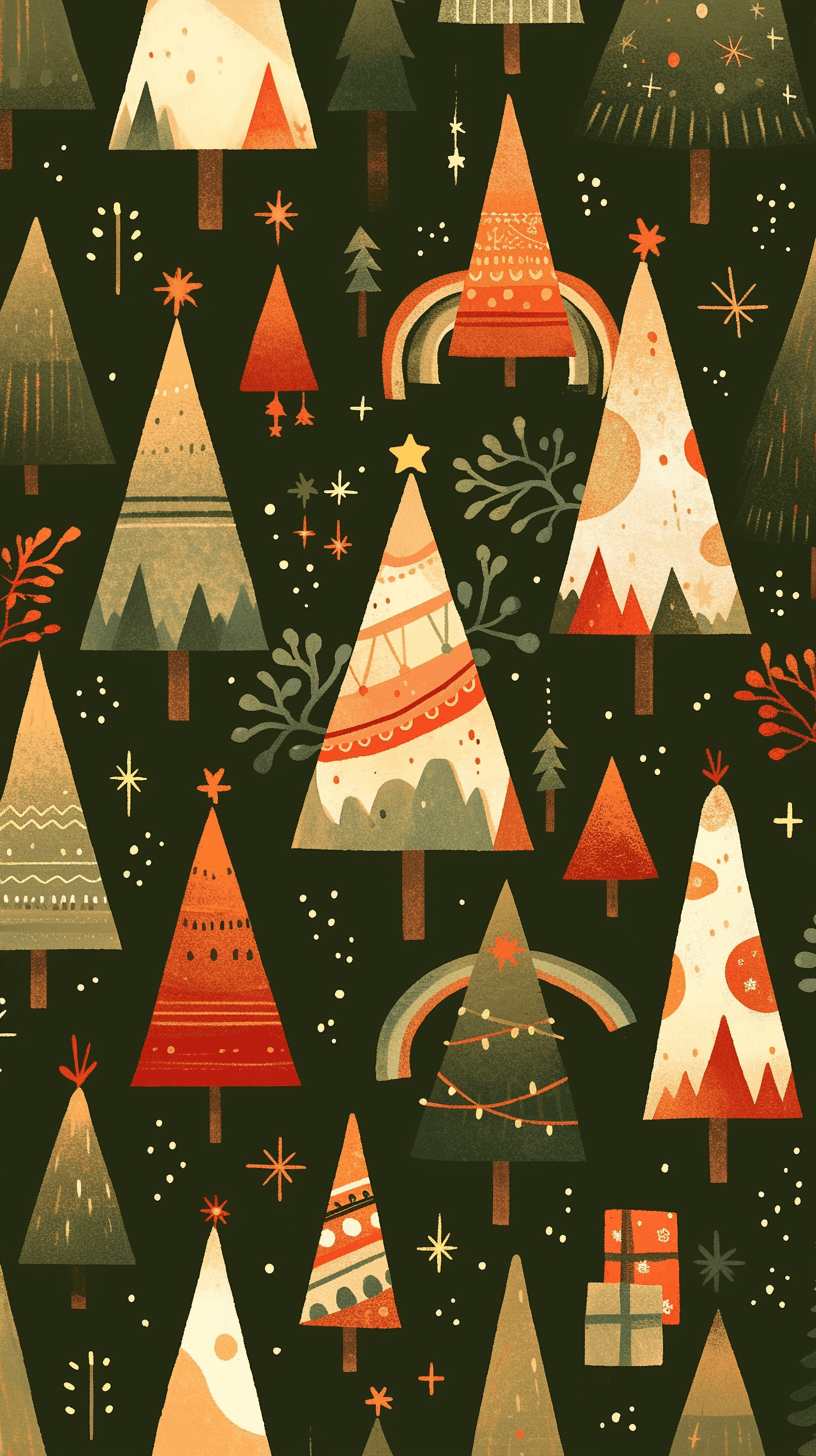 Christmas Tree 006 original repeating artwork