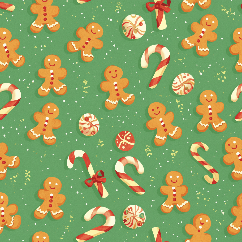 Christmas Santa Roam original repeating artwork