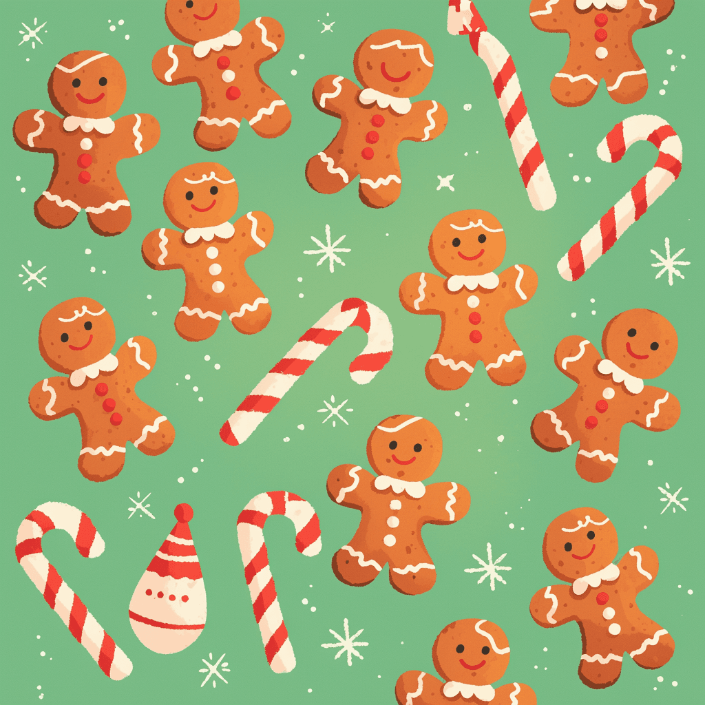 Gingerbread Echo original repeating artwork