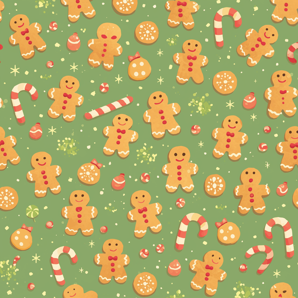 Gingerbread Rush original repeating artwork