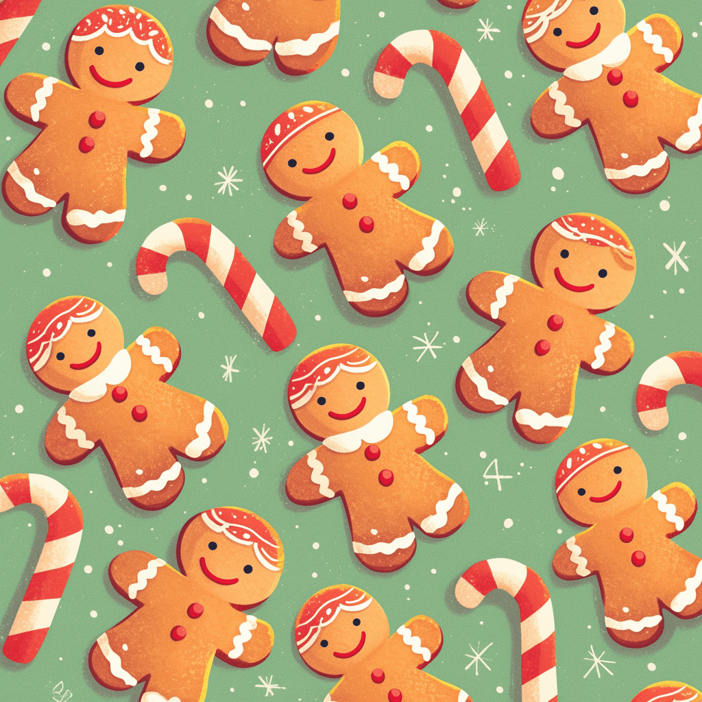 Gingerbread original repeating artwork