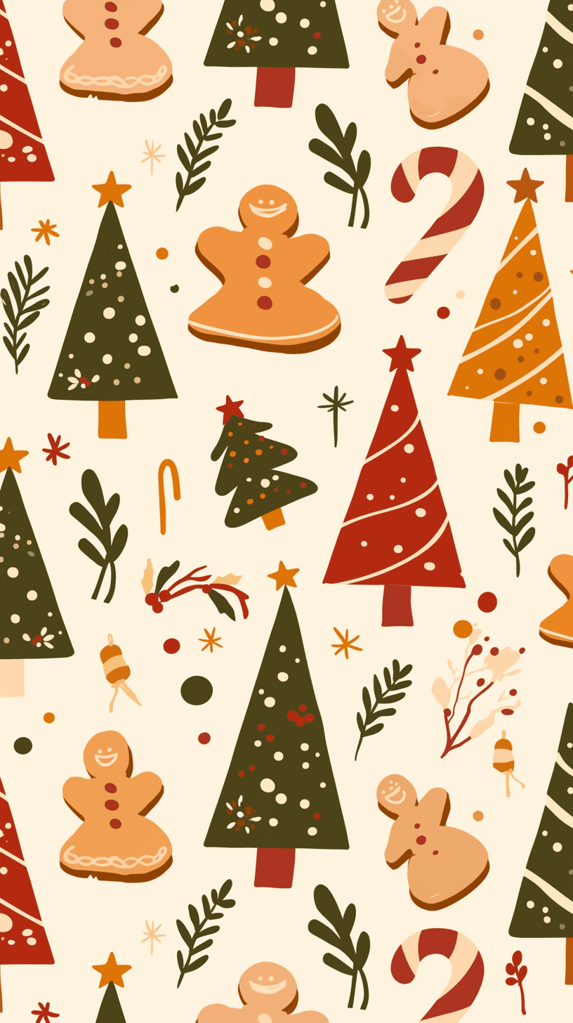 Christmas Tree Crew original repeating artwork