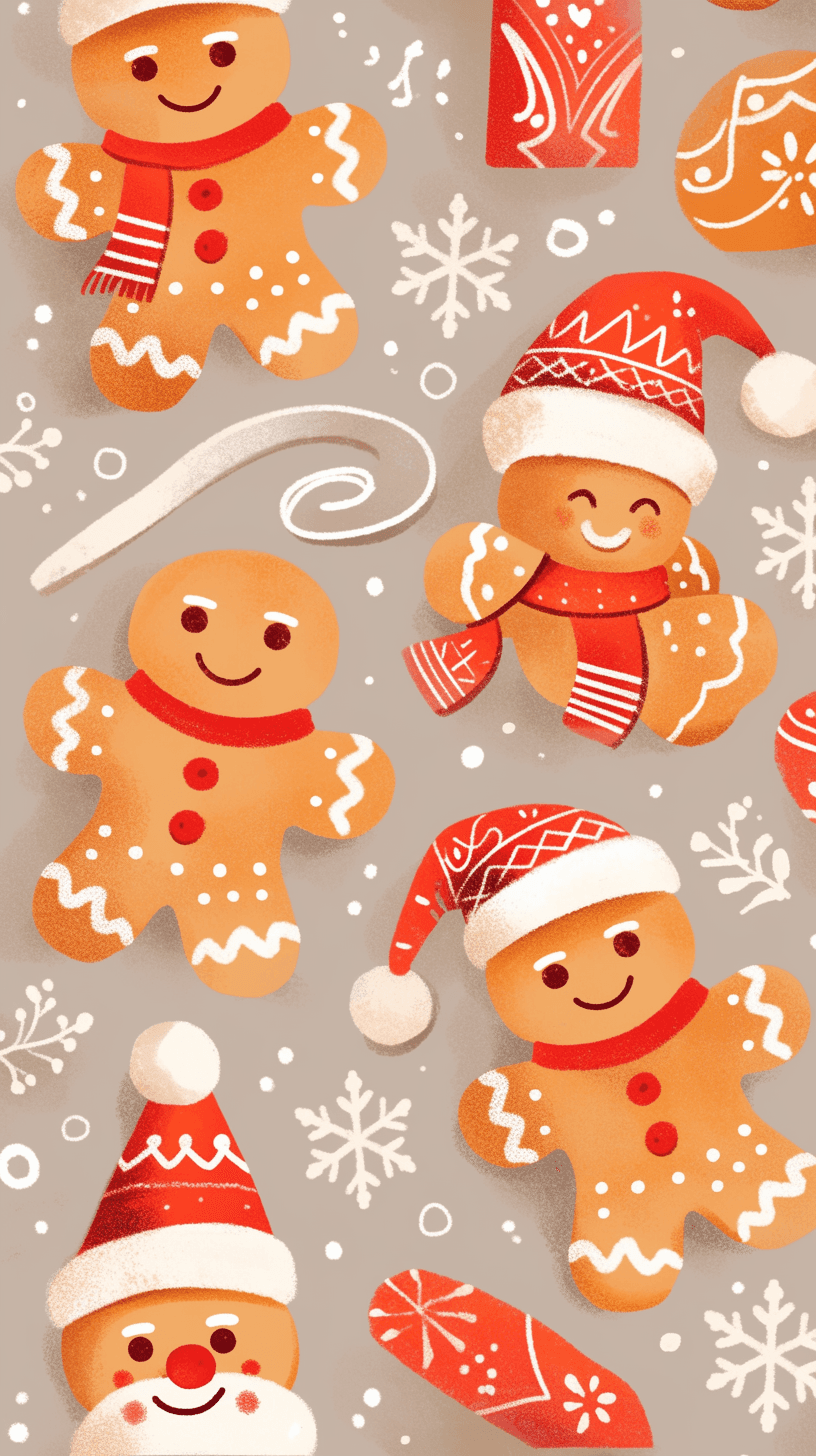 Gingerbread Tune original repeating artwork