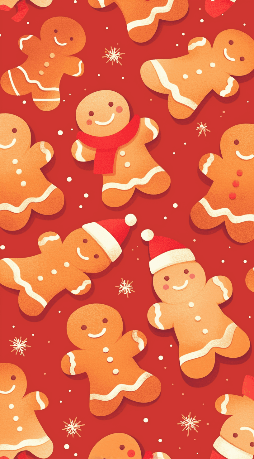 Gingerbread Party original repeating artwork