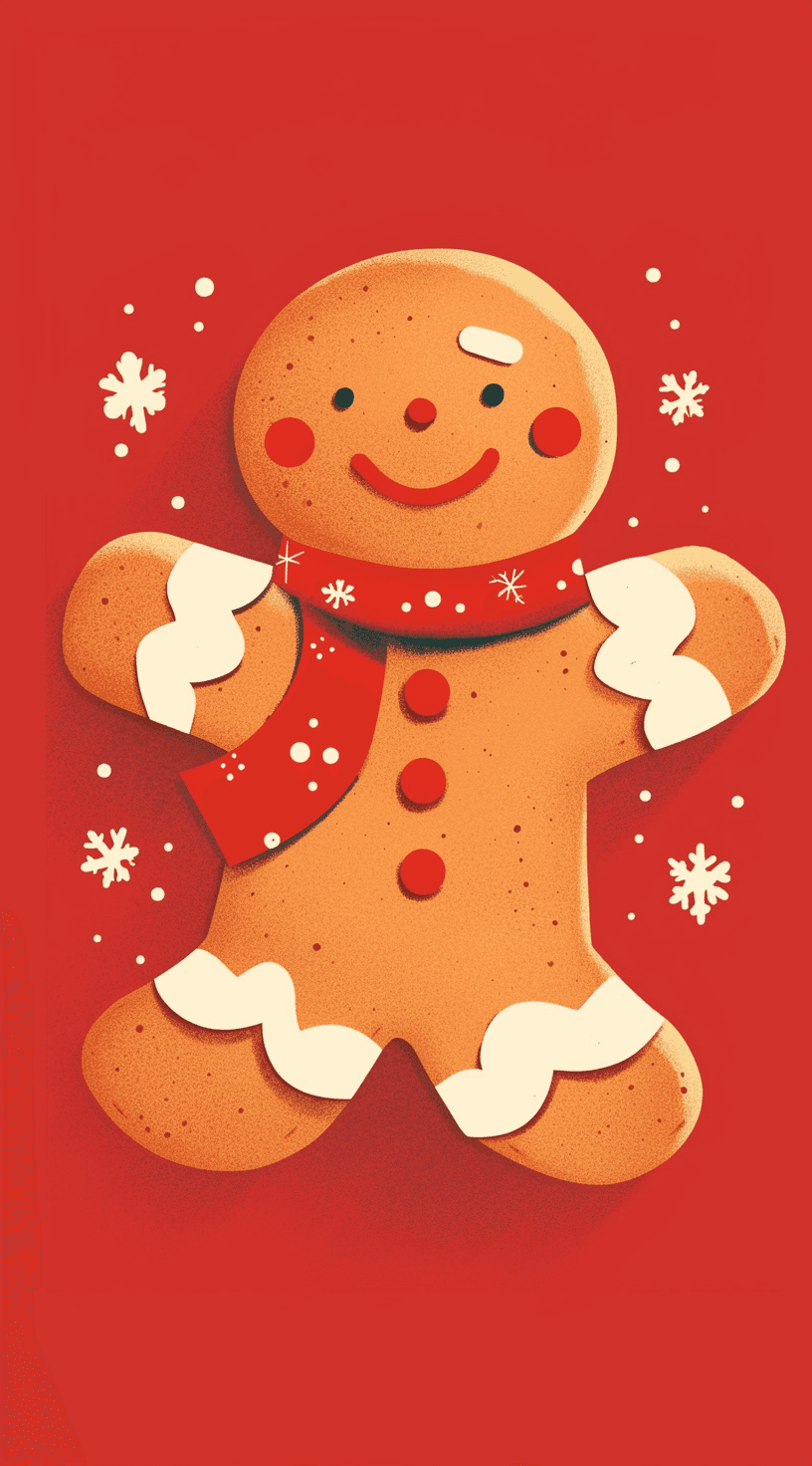 Gingerbread Picnic original repeating artwork