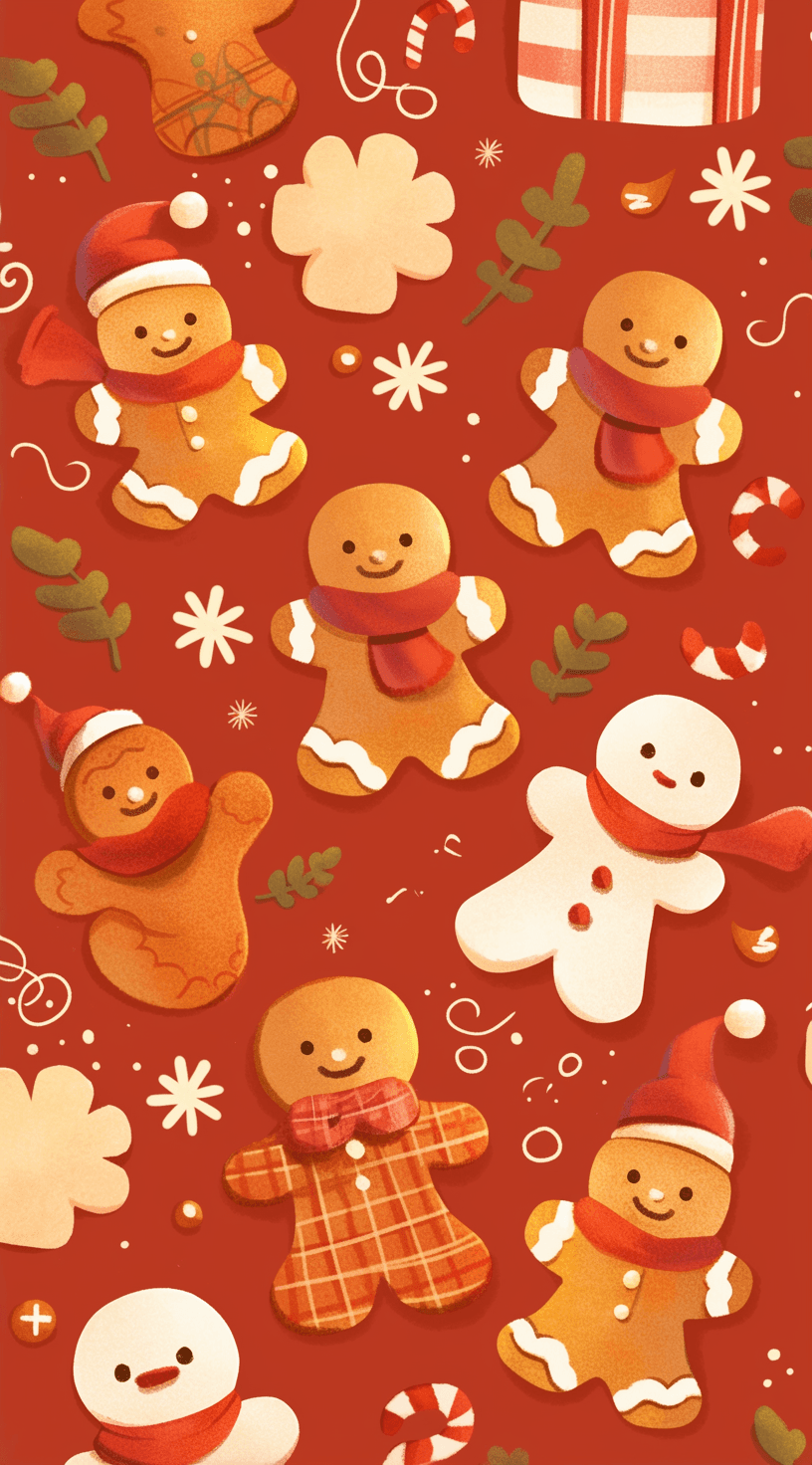 Gingerbread Beats original repeating artwork