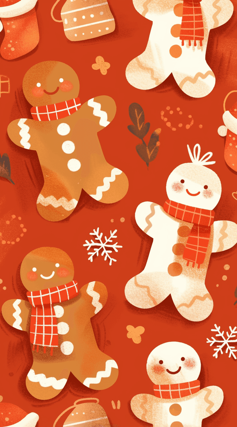 Gingerbread Session original repeating artwork