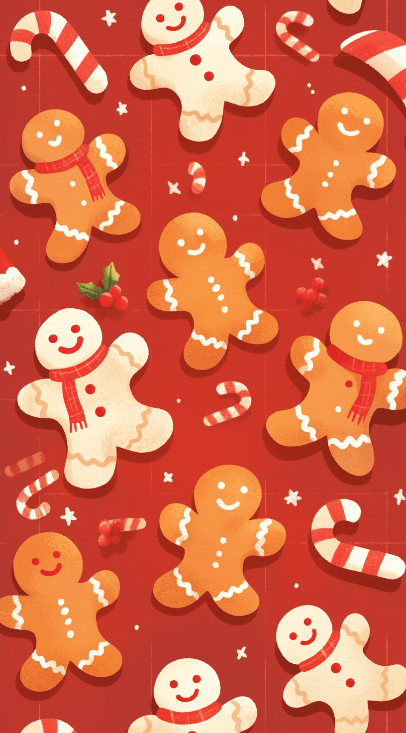 Gingerbread Fair original repeating artwork