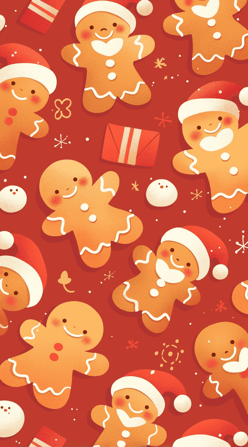 Gingerbread Dash original repeating artwork