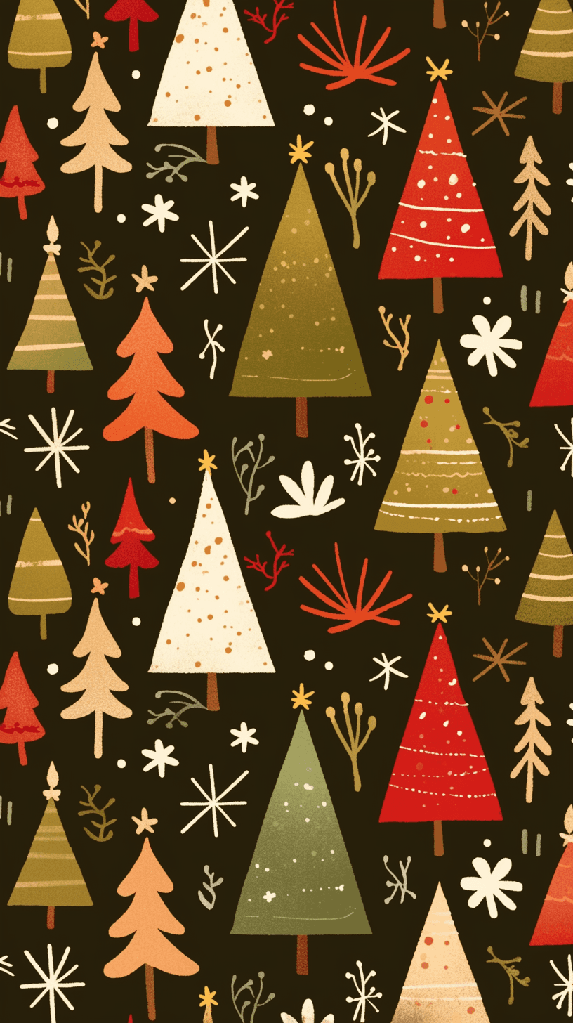 Christmas Tree 555 original repeating artwork