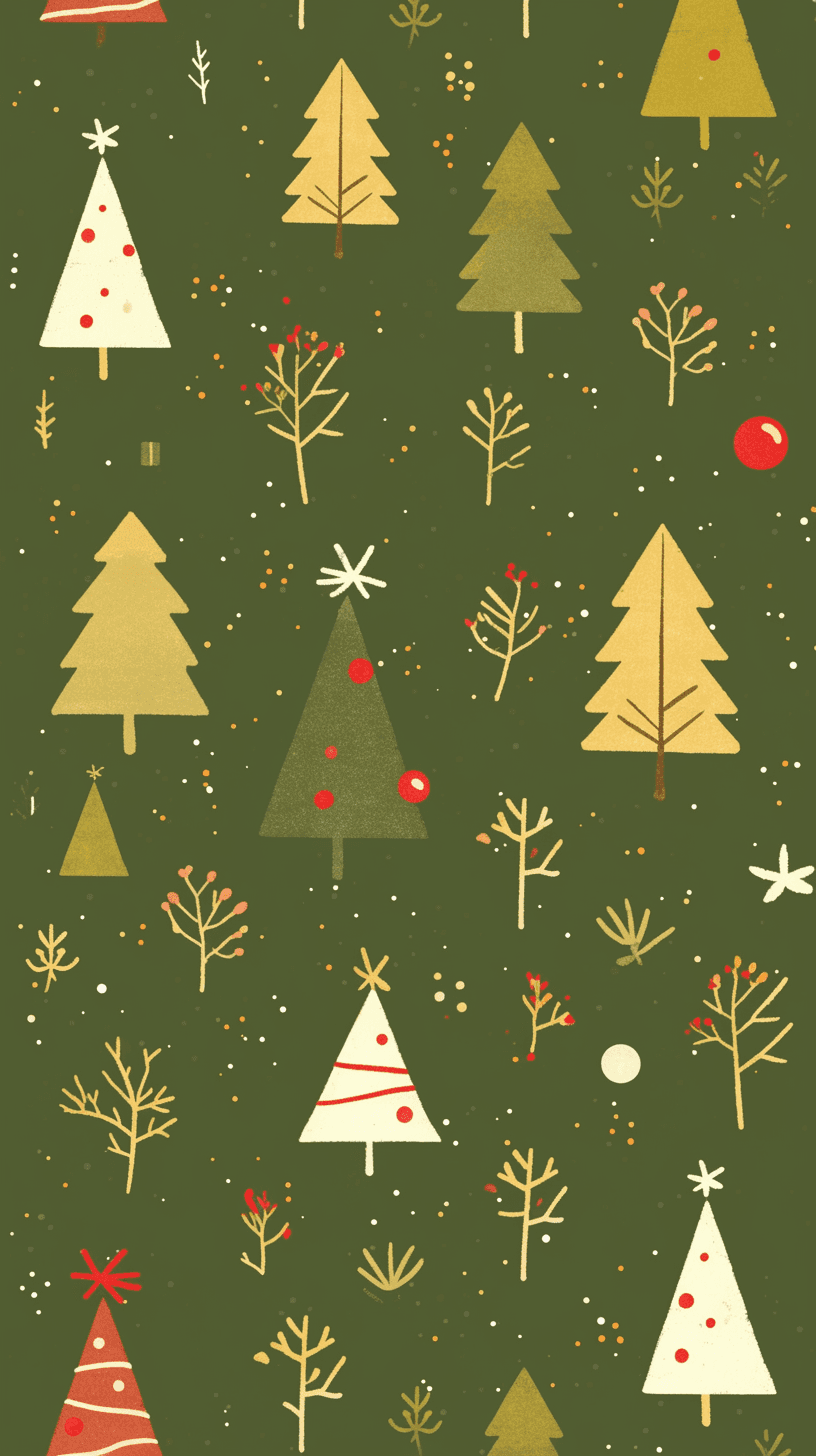 Christmas Tree Drift original repeating artwork