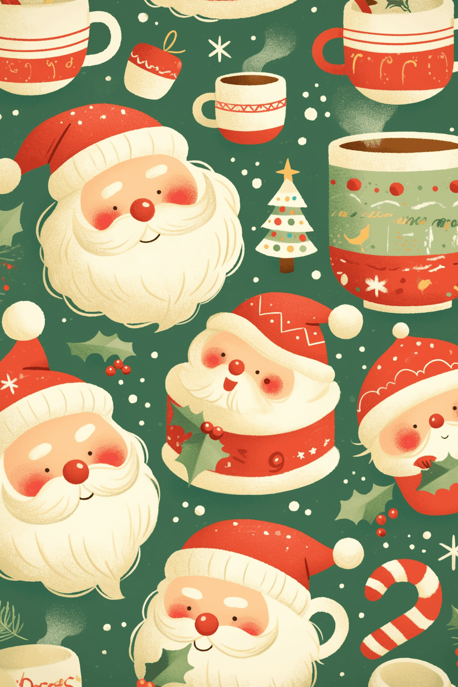 Christmas Santa Crew original repeating artwork